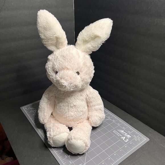 Pottery Barn Kids Fur Bunny Rabbit Soft Plush Small Pink Toy PBK - Picture 1 of 12
